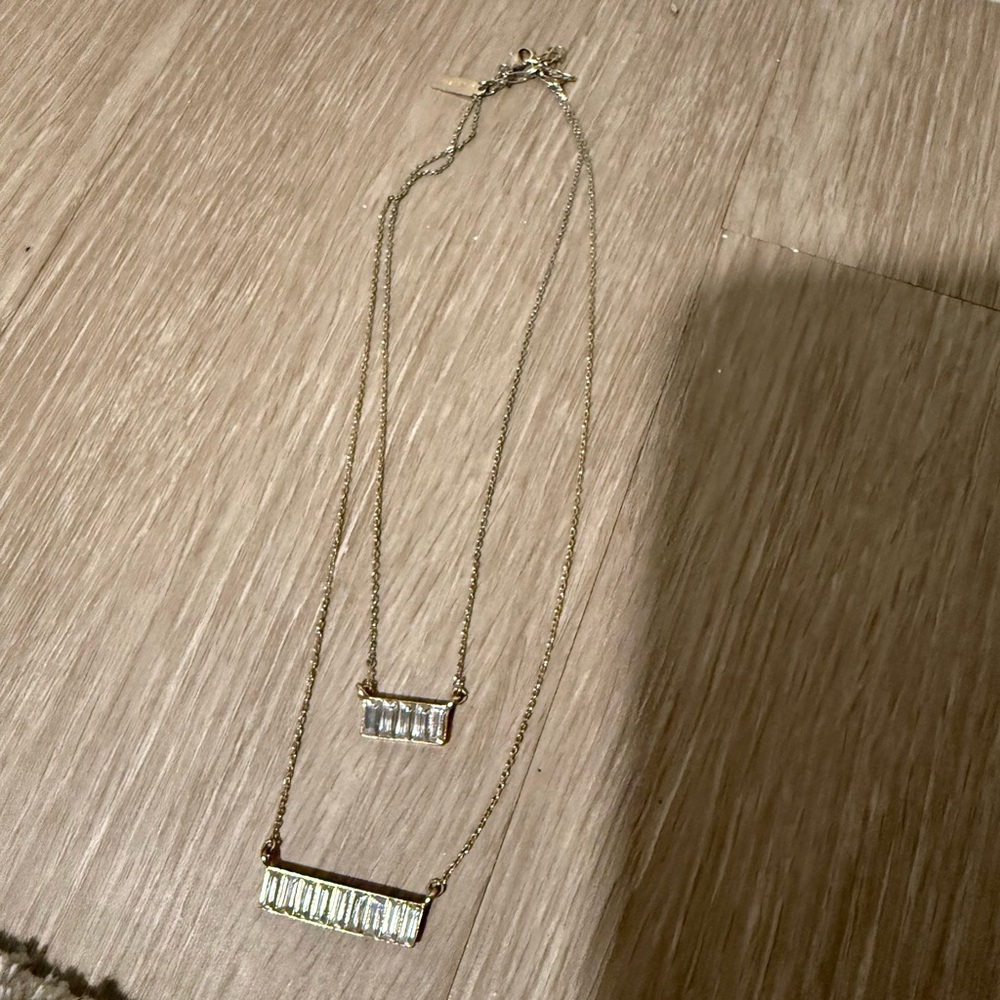 Baublebar Gold Tone and Crystal Necklace Fashion Jewelry